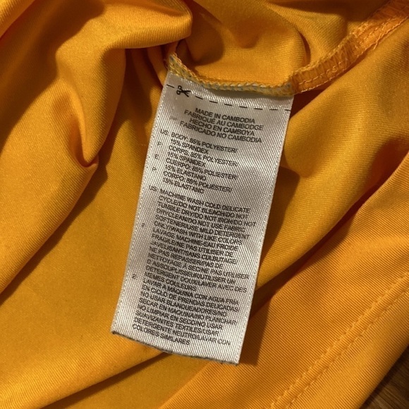 REEBOK WorkOut Ready Collection Mustard Yellow Racerback Tank Top  Bra Support - Picture 8 of 8